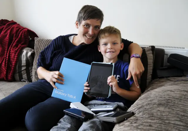 Alfie with his mum Tanya