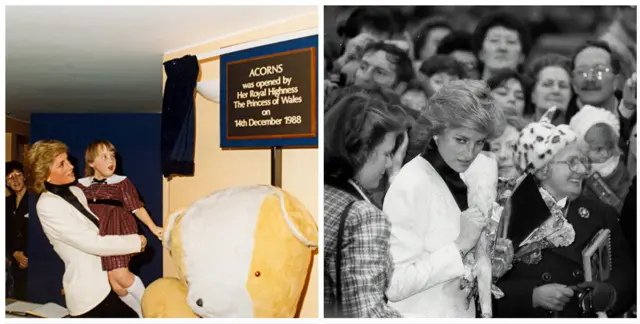 Diana, Princess of Wales opening Acorns Hospice