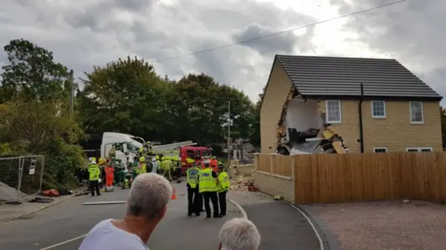 Damaged house