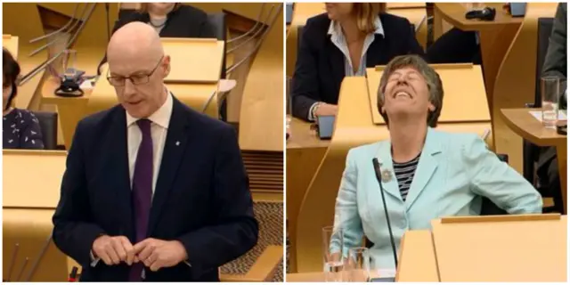 John Swinney and Liz Smith