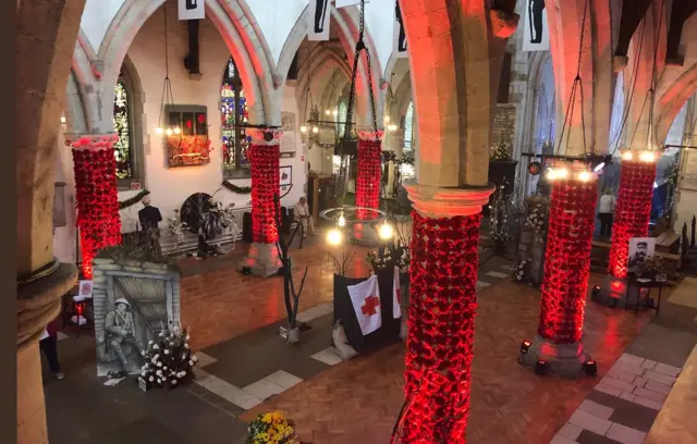 All Saint's Church during Pocklington Flower Festival