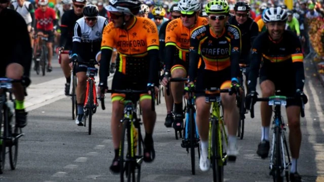 Cyclists taking part in an event in Birmingham