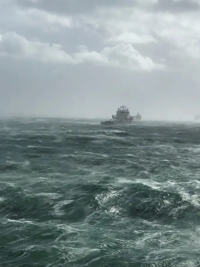 Stormy seas off Aberdeen