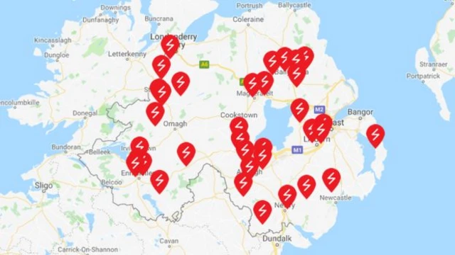 Power outages in Northern Ireland due to Storm Ali