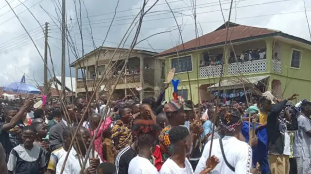 New Yam Festival celebrants in  Ilara-Mokin, Nigeria