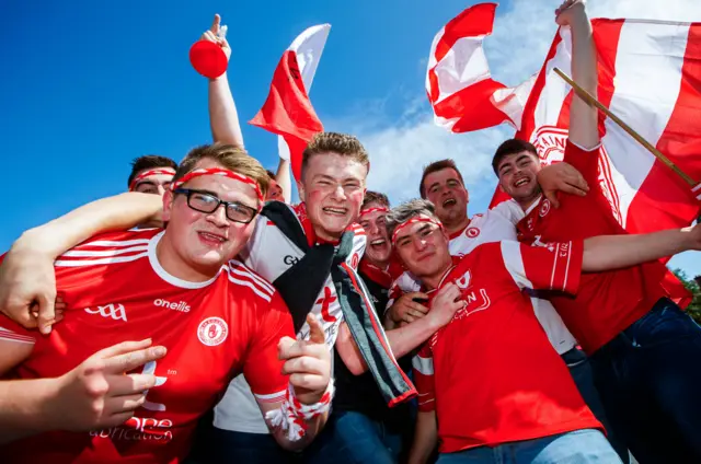 Tyrone supporters have travelled in their tens of thousands to support Mickey Harte's team