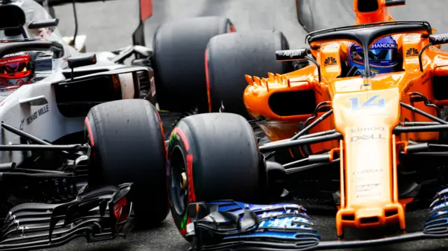 Fernando Alonso and Kevin Magnussen