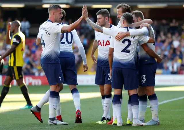 Tottenham celebrate