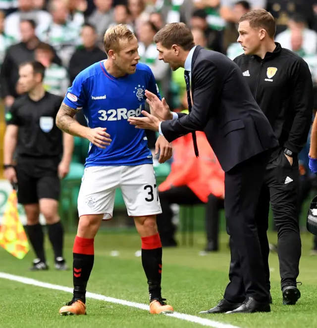 Scott Arfield and Steven Gerrard