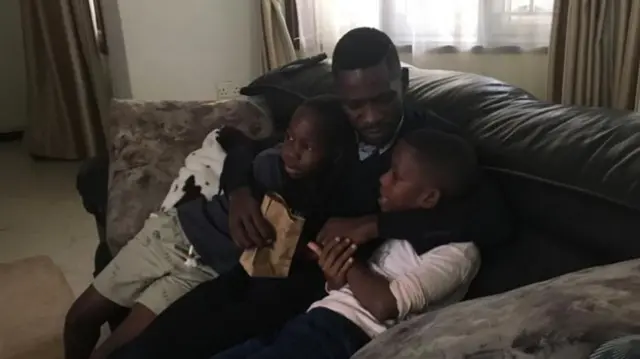 Bobi Wine with his children