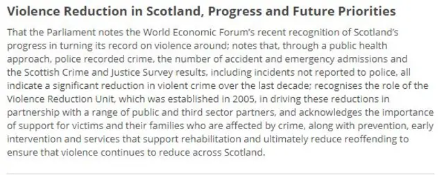 Scottish government's motion