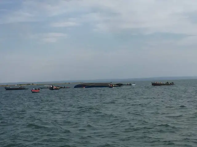 Capsized boat