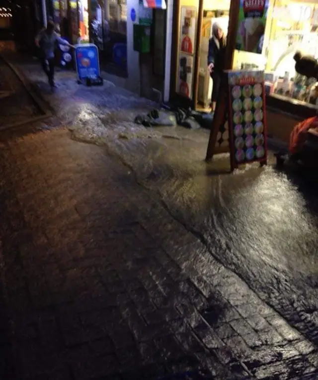 Flooding in Bude