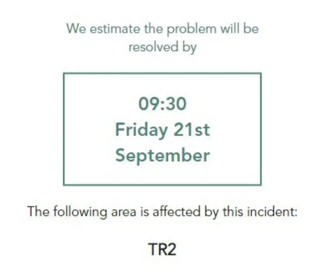 power cut website announcement