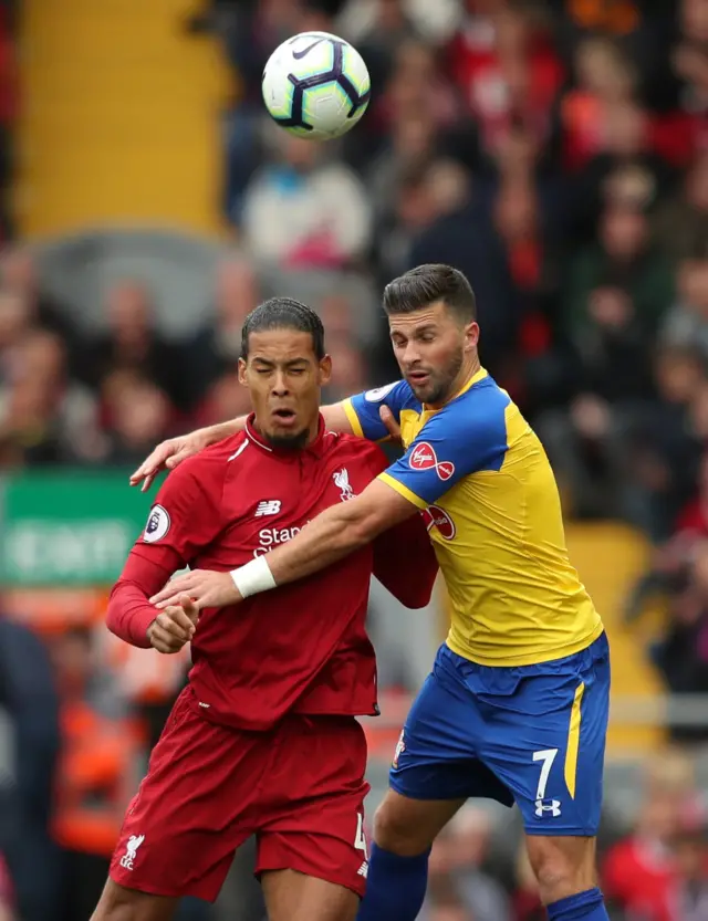 Virgil van Dijk and Shane Long