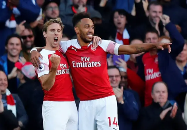 Nacho Monreal and Pierre-Emerick Aubameyang