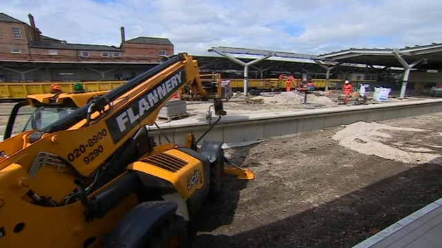 Derby railway station upgrade work