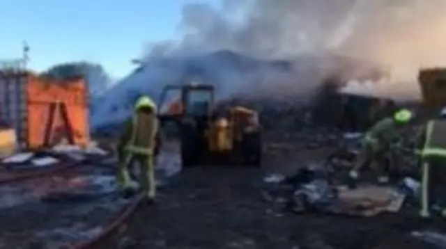 Fire at a waste business in Hull