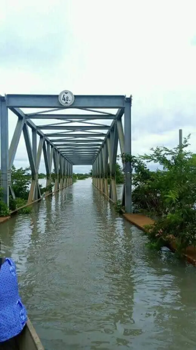 A picture showing the extent of the flooding