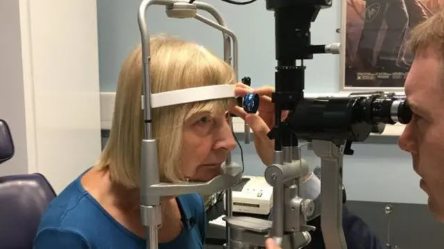 Elaine Manna had her sight saved at Moorfields Eye hospital in London