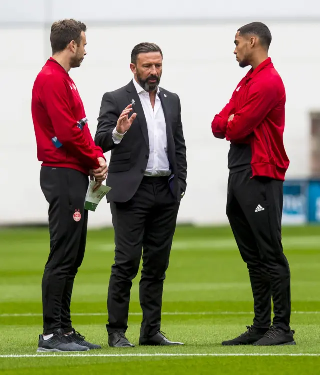 Andy Considine, Derek McInnes and Max Lowe