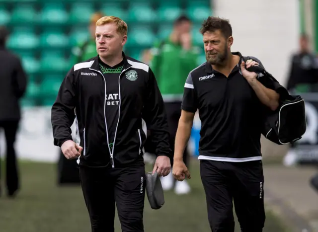 Neil Lennon and Garry Parker