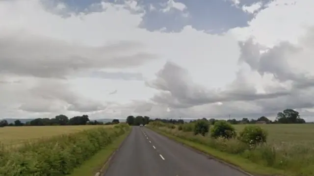 Scene of the crash near Thirsk