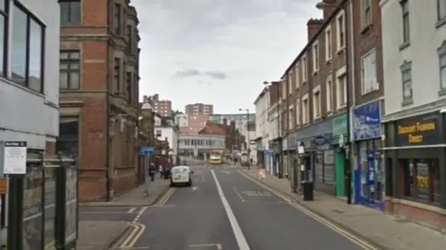 Church Street, Stoke-on-Trent, one of the proposed routes for red lines