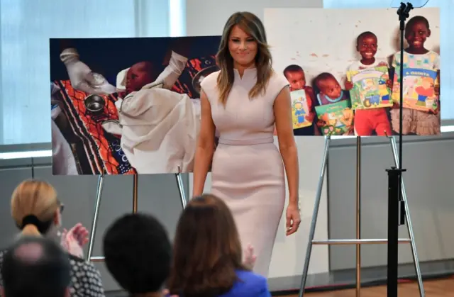 Melania Trump at the meeting in New York