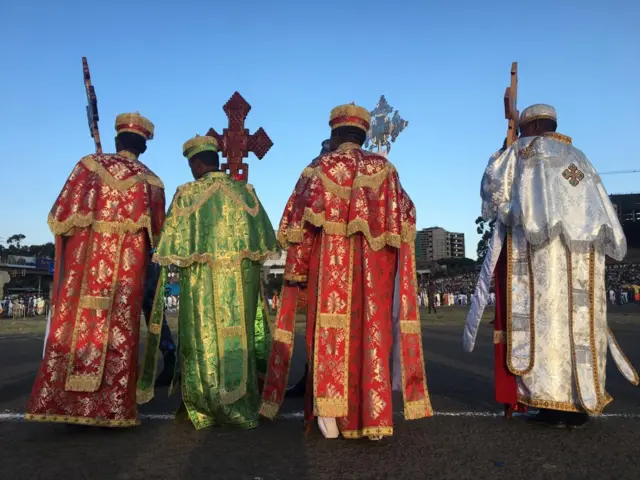 People celebrating Meskel