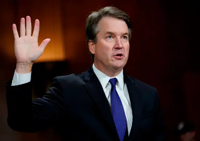 Kavanaugh is sworn in ahead of his testimony