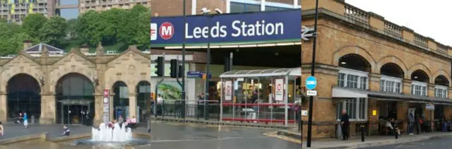 Sheffield, Leeds, York, railway stations