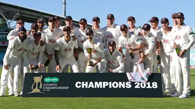 Surrey celebrate title win