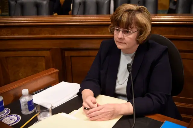 Rachel Mitchell seen in the hearing room