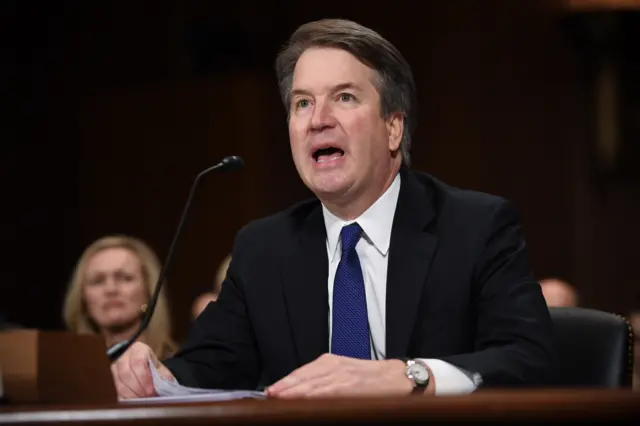 Supreme Court nominee Judge Brett Kavanaugh testifies before the US Senate Judiciary Committee.