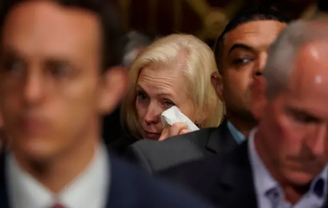 Senator Gillibrand tears up