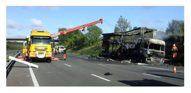 Lorry fire