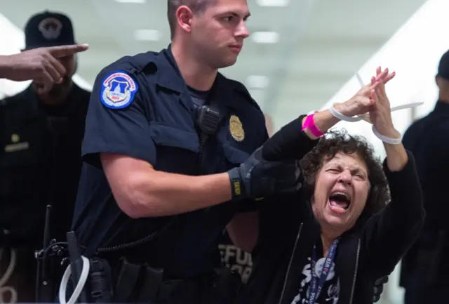 US Capitol Police arrest demonstrators for protesting against Judge Brett Kavanaugh's nomination