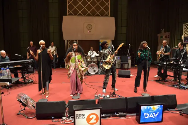 Nile Rodgers and Chic perform live on BBC Radio 2 for BBC Music Day