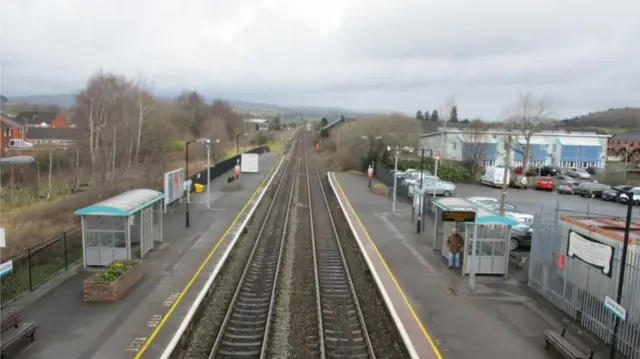 Craven Arms' railway tracks