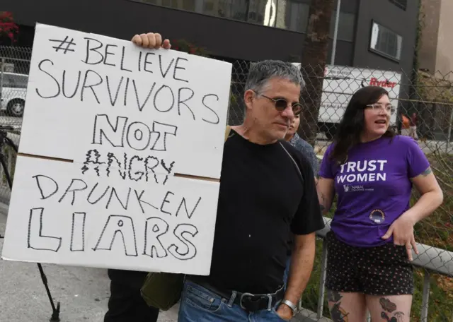 Demonstrators shout anti-Kavanaugh slogans in Los Angeles