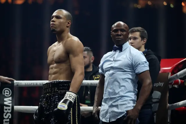 Chris Eubank Jr with his father Chris Eubank