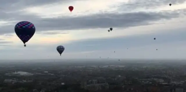 Sky full of balloons