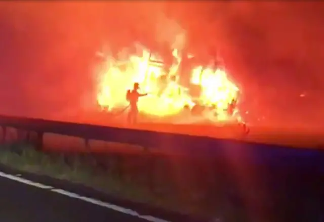 Lorry fire