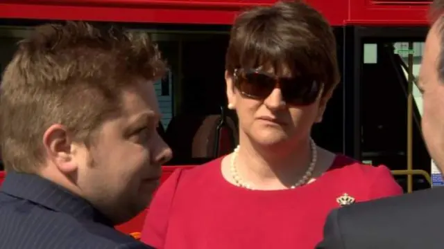 Timothy Johnston and Arlene Foster