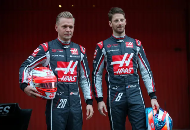 Kevin Magnussen and Romain Grosjean