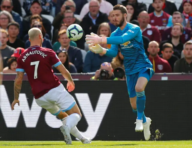 David De Gea and Arnautovic