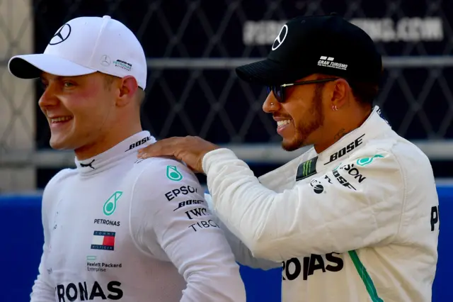 Valtteri Bottas and Lewis Hamilton