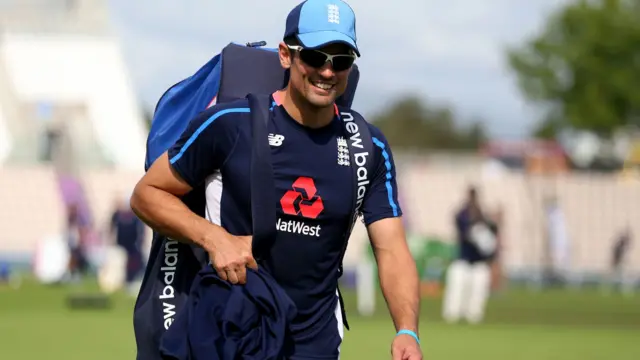 Alastair Cook at the fourth Test