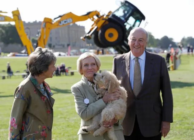 Mary Berry with the Duke and Duchess of Devonshire